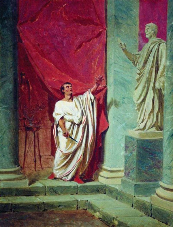 The Oath of Brutus before the statue by Fyodor Bronnikov